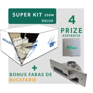 Kit de instalare DELUX pentru 4 prize de aspirație, SVAC