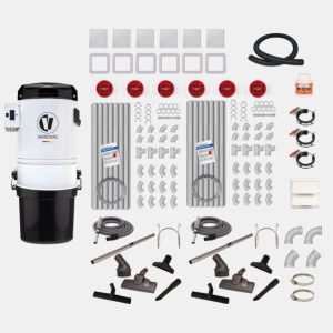 Set complet aspirație centralizată VARIOVAC MEDIUM – unitate centrală, țevi, prize și accesorii
