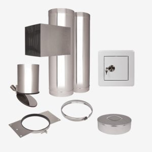 Set complet de tobogan pentru rufe VARIOVAC 2 din inox, 2 niveluri