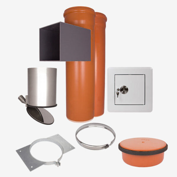 Set complet de tobogan pentru rufe VARIOVAC 2 din PVC, 2 niveluri