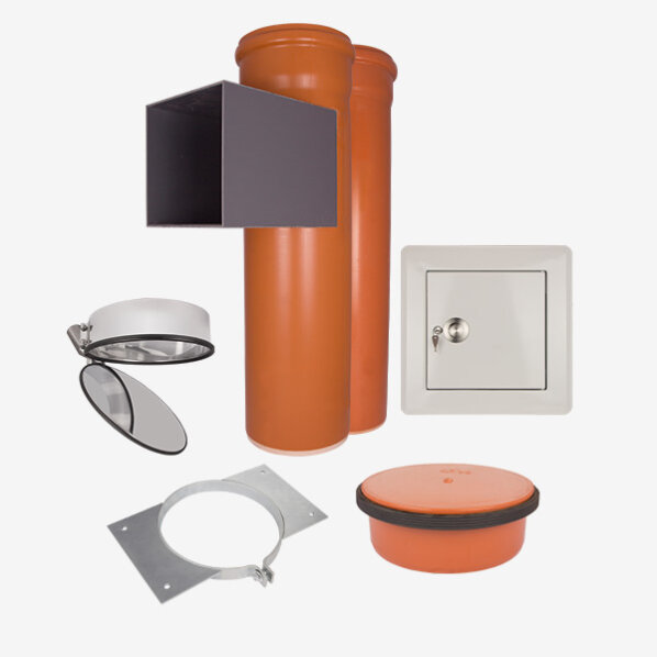 Set complet de tobogan pentru rufe VARIOVAC 2 din PVC, 2 niveluri – imagine 3