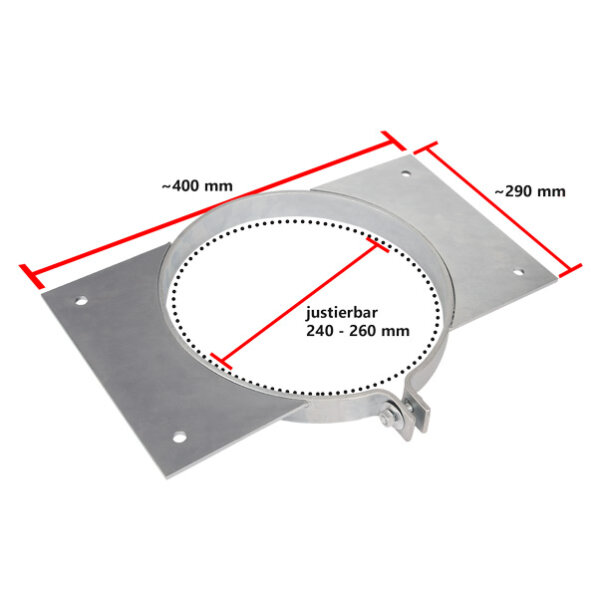 Suport de tub VARIOVAC din oțel zincat, pentru tuburile din PVC – imagine 3