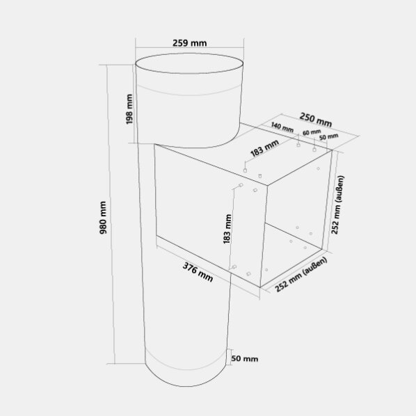 Tub VARIOVAC din inox cu gură de încărcare laterală – imagine 2